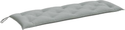 vidaXL - Tuinbankkussen - 150x50x7 - cm - stof - gemêleerd - lichtgrijs