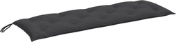 vidaXL - Tuinbankkussen - 150x50x7 - cm - stof - gemêleerd - antracietkleurig