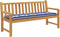 vidaXL - Tuinbankkussen - 150x50x7cm - stof - gestreept - wit - en - blauw