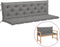 vidaXL - Tuinbankkussen - 180x(50+50)x7 - cm - oxford - stof - grijs