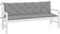 vidaXL - Tuinbankkussen - 180x(50+50)x7 - cm - oxford - stof - grijs