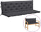 vidaXL - Tuinbankkussen - 180x(50+50)x7 - cm - oxford - stof - antracietkleurig