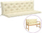 vidaXL - Tuinbankkussen - 180x(50+50)x7 - cm - oxford - stof - crèmewit