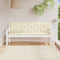 vidaXL - Tuinbankkussen - 180x(50+50)x7 - cm - oxford - stof - crèmewit