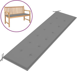 vidaXL - Tuinbankkussen - 180x50x3 - cm - oxford - stof - grijs