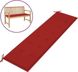 vidaXL - Tuinbankkussen - 180x50x3 - cm - oxford - stof - rood
