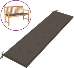 vidaXL - Tuinbankkussen - 180x50x3 - cm - oxford - stof - taupe