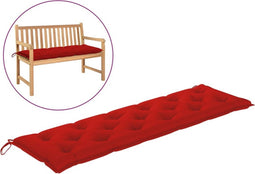 vidaXL - Tuinbankkussen - 180x50x7 - cm - oxford - stof - rood