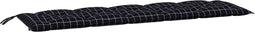 vidaXL - Tuinbankkussen - 180x50x7 - cm - oxford - stof - ruitpatroon - zwart