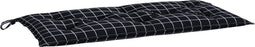 vidaXL - Tuinbankkussen - 180x50x7 - cm - oxford - stof - ruitpatroon - zwart