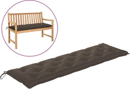 vidaXL - Tuinbankkussen - 180x50x7 - cm - oxford - stof - taupe