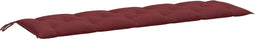 vidaXL - Tuinbankkussen - 180x50x7 - cm - stof - gemêleerd - wijnrood