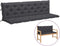 vidaXL - Tuinbankkussen - 200x(50+50)x7 - cm - oxford - stof - antracietkleurig