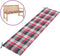 vidaXL - Tuinbankkussen - 200x50x3 - cm - oxford - stof - ruitpatroon - rood