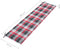 vidaXL - Tuinbankkussen - 200x50x3 - cm - oxford - stof - ruitpatroon - rood