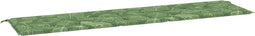 vidaXL - Tuinbankkussen - bladpatroon - 200x50x3 - cm - stof