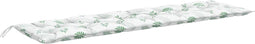 vidaXL - Tuinbankkussen - bladpatroon - 200x50x7 - cm - stof