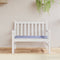 vidaXL - Tuinbankkussen - gestreept - 100x50x3 - cm - oxford - stof - wit - en - blauw
