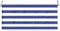 vidaXL - Tuinbankkussen - gestreept - 100x50x3 - cm - oxford - stof - wit - en - blauw