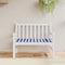 vidaXL - Tuinbankkussen - gestreept - 120x50x3 - cm - oxford - stof - wit - en - blauw