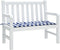 vidaXL - Tuinbankkussen - gestreept - 120x50x3 - cm - oxford - stof - wit - en - blauw