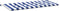 vidaXL - Tuinbankkussen - gestreept - 120x50x3 - cm - oxford - stof - wit - en - blauw