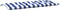 vidaXL - Tuinbankkussen - gestreept - 120x50x7 - cm - stof - wit - en - blauw