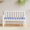 vidaXL - Tuinbankkussen - gestreept - 120x50x7 - cm - stof - wit - en - blauw