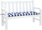 vidaXL - Tuinbankkussen - gestreept - 120x50x7 - cm - stof - wit - en - blauw