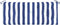 vidaXL - Tuinbankkussen - gestreept - 120x50x7 - cm - stof - wit - en - blauw