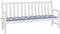 vidaXL - Tuinbankkussen - gestreept - 200x50x3 - cm - stof - wit - en - blauw