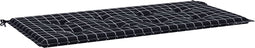 vidaXL - Tuinbankkussen - ruitpatroon - 100x50x3 - cm - oxford - stof - zwart