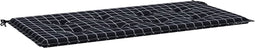 vidaXL - Tuinbankkussen - ruitpatroon - 120x50x3 - cm - oxford - stof - zwart