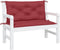 vidaXL - Tuinbankkussens - 2 - st - 100x50x7 - cm - oxford - stof - wijnrood