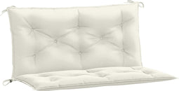 vidaXL - Tuinbankkussens - 2 - st - 100x50x7 - cm - stof - gemêleerd - crèmekleurig