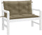 vidaXL - Tuinbankkussens - 2 - st - 100x50x7 - cm - stof - gemêleerd - taupe