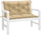 vidaXL - Tuinbankkussens - 2 - st - 100x50x7 - cm - stof - gemêleerd - beige
