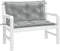 vidaXL - Tuinbankkussens - 2 - st - 100x50x7 - cm - stof - gemêleerd - lichtgrijs