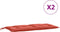 vidaXL - Tuinbankkussens - 2 - st - 100x50x7 - cm - stof - gemêleerd - rood