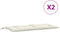 vidaXL - Tuinbankkussens - 2 - st - 100x50x7 - cm - stof - gemêleerd - crèmekleurig