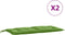 vidaXL - Tuinbankkussens - 2 - st - 100x50x7 - cm - stof - gemêleerd - groen