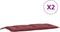vidaXL - Tuinbankkussens - 2 - st - 100x50x7 - cm - stof - gemêleerd - wijnrood
