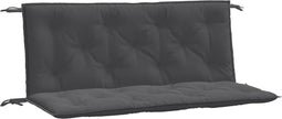vidaXL - Tuinbankkussens - 2 - st - 120x50x7 - cm - stof - gemêleerd - antracietkleur