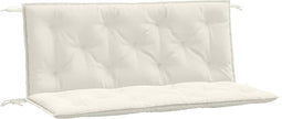 vidaXL - Tuinbankkussens - 2 - st - 120x50x7 - cm - stof - gemêleerd - crèmekleurig