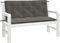 vidaXL - Tuinbankkussens - 2 - st - 120x50x7 - cm - stof - gemêleerd - donkergrijs