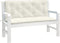 vidaXL - Tuinbankkussens - 2 - st - 120x50x7 - cm - stof - gemêleerd - crèmekleurig