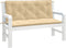 vidaXL - Tuinbankkussens - 2 - st - 120x50x7 - cm - stof - gemêleerd - beige
