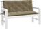 vidaXL - Tuinbankkussens - 2 - st - 120x50x7 - cm - stof - gemêleerd - taupe