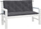 vidaXL - Tuinbankkussens - 2 - st - 120x50x7 - cm - stof - gemêleerd - antracietkleur