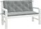 vidaXL - Tuinbankkussens - 2 - st - 120x50x7 - cm - stof - gemêleerd - lichtgrijs